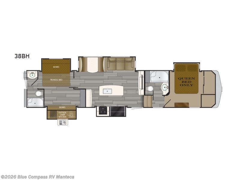 Used 2018  Heartland Bighorn Traveler 38BH by Heartland from Blue Compass RV Manteca in Manteca, CA