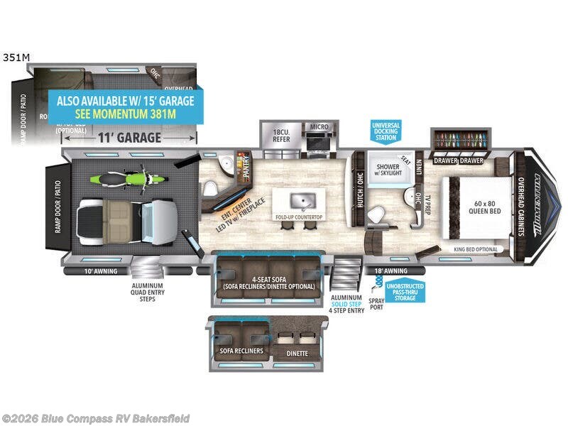 Used 2018 Grand Design Momentum M-Class 351M available in Bakersfield, California