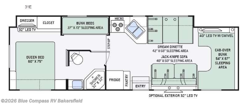 Used 2016 Thor Motor Coach Four Winds 31E Bunkhouse available in Bakersfield, California