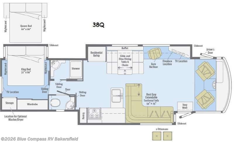 Used 2015  Winnebago Adventurer 38Q by Winnebago from Blue Compass RV Bakersfield in Bakersfield, CA
