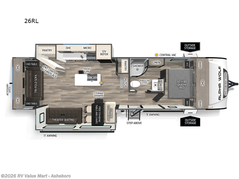 New 2026 Forest River Cherokee Alpha Wolf 26RL available in Franklinville, North Carolina