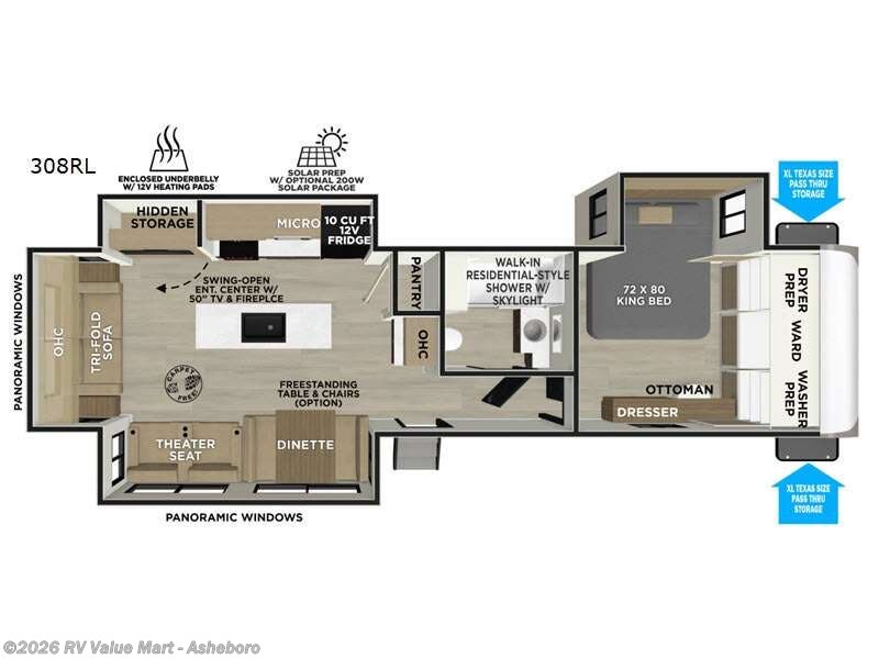 New 2027 Forest River Wildwood Heritage Glen 308RL available in Franklinville, North Carolina