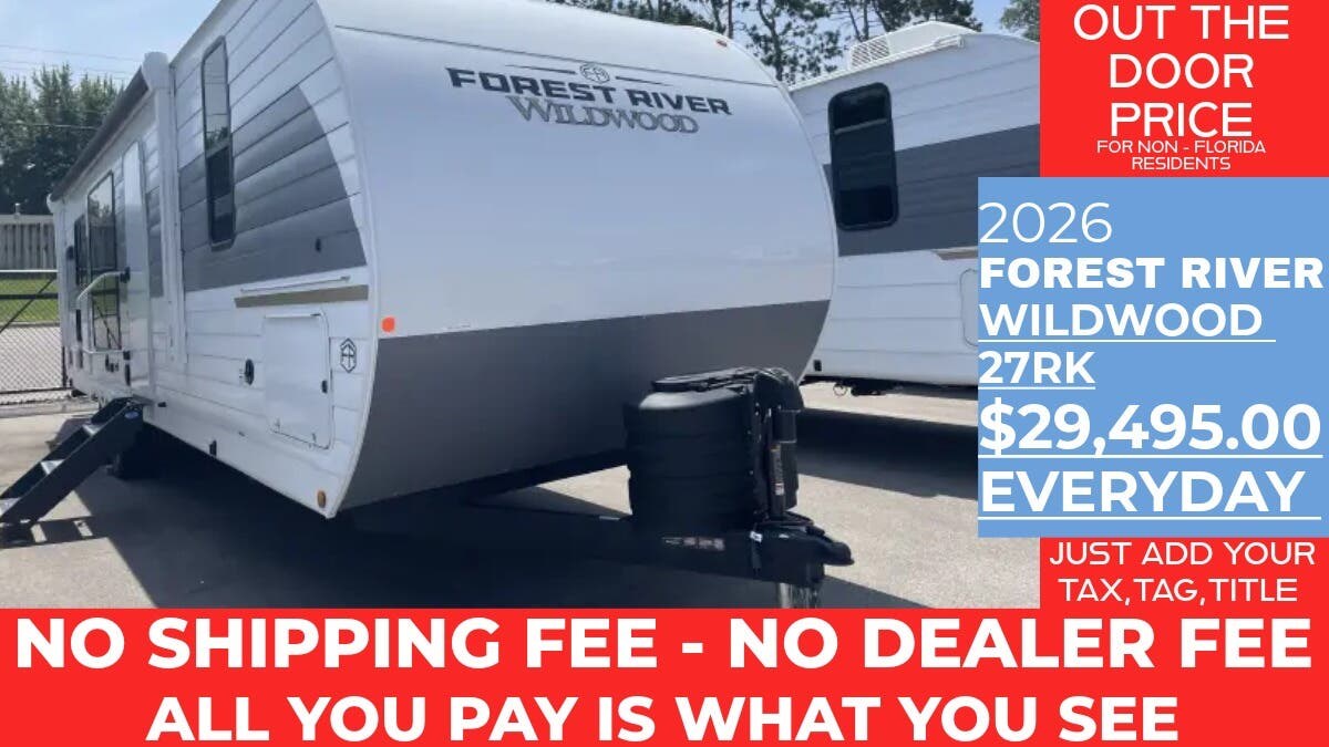 New 2026 Forest River Wildwood 27RK available in Panama City, Florida