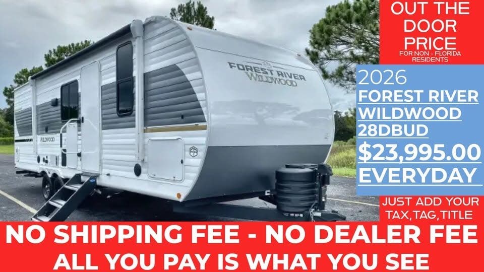 New 2026  Forest River Wildwood 28DBUD by Forest River from Ashley Marine & RV in Panama City, FL