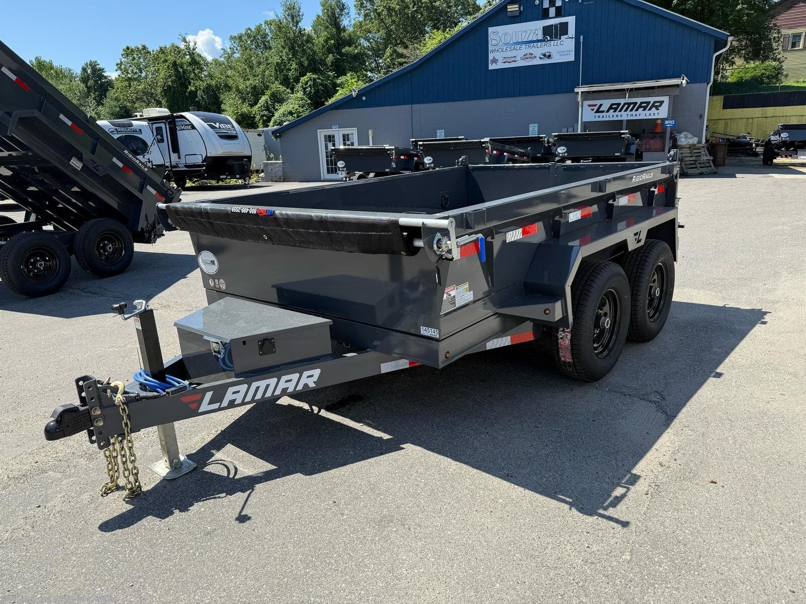 New 2026 Lamar DM 77" X 10' 18" WELD-ON SIDES  DUMP TRAIL Base available in Canterbury, Connecticut