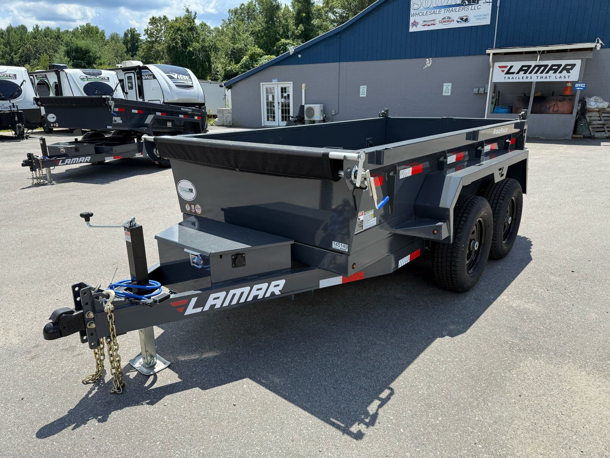 New 2026 Lamar DM 60" X 10' 18" WELD-ON SIDES  DUMP TRAIL Base available in Canterbury, Connecticut