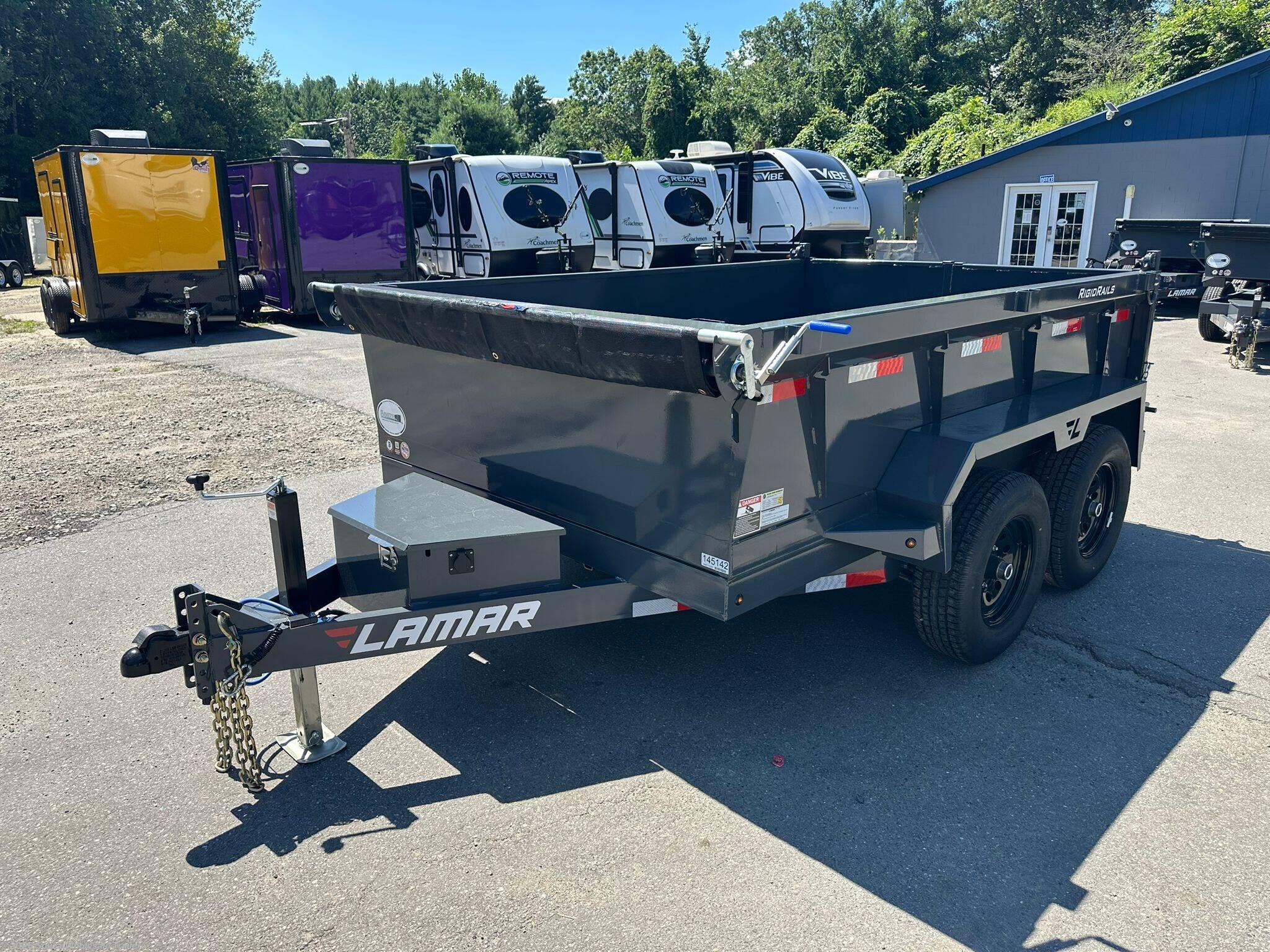 New 2026 Lamar DM 77" X 10' 24" WELD-ON SIDES  DUMP TRAI Base available in Canterbury, Connecticut