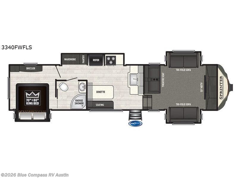 Used 2018 Keystone Sprinter 3340FWFLS available in Buda, Texas