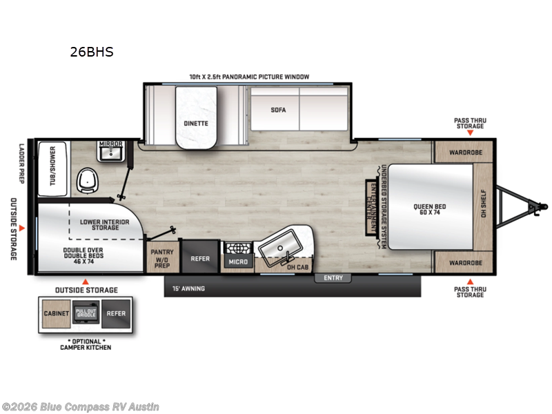 New 2027 Forest River Aurora Light 26BHS available in Buda, Texas