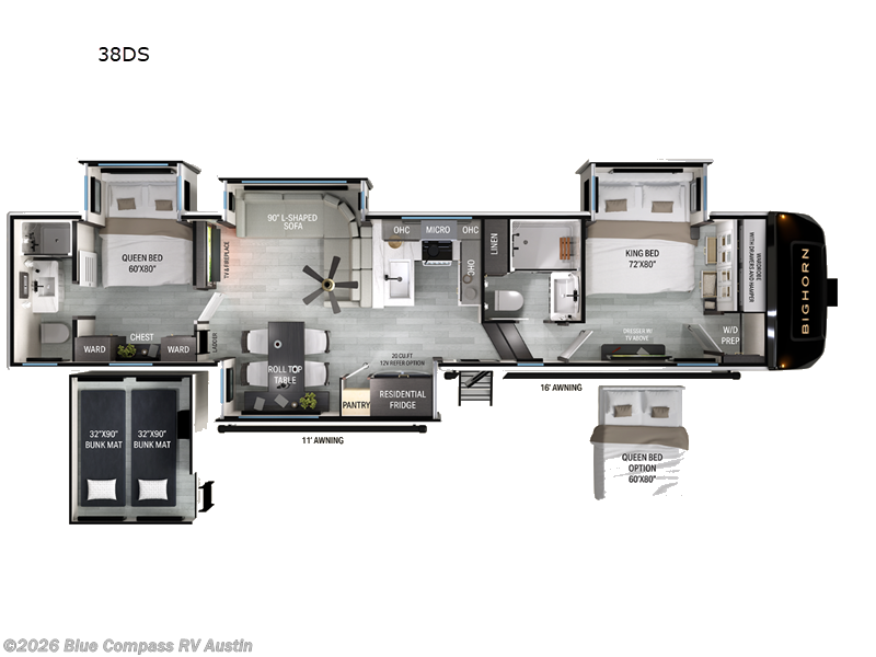 New 2027 Heartland Bighorn 38DS available in Buda, Texas