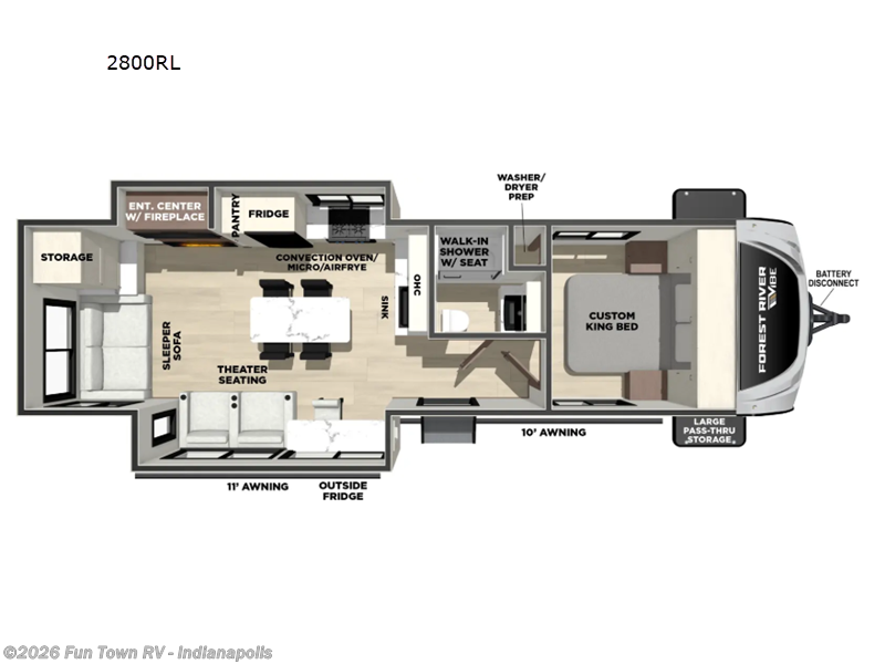 New 2026 Forest River Vibe 2800RL available in Edinburgh, Indiana