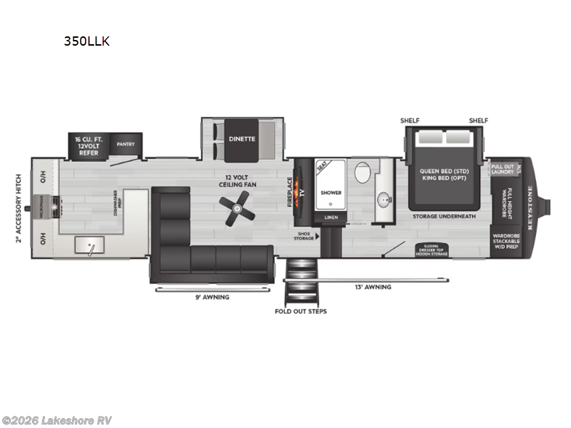 New 2026 Keystone Cougar 350LLK available in Muskegon, Michigan