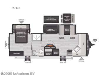 New 2026 Keystone Cougar Half-Ton 25FKD available in Muskegon, Michigan