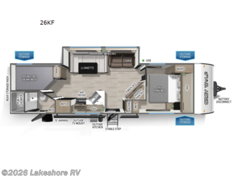 New 2027 Forest River Cherokee Grey Wolf 26KF available in Muskegon, Michigan