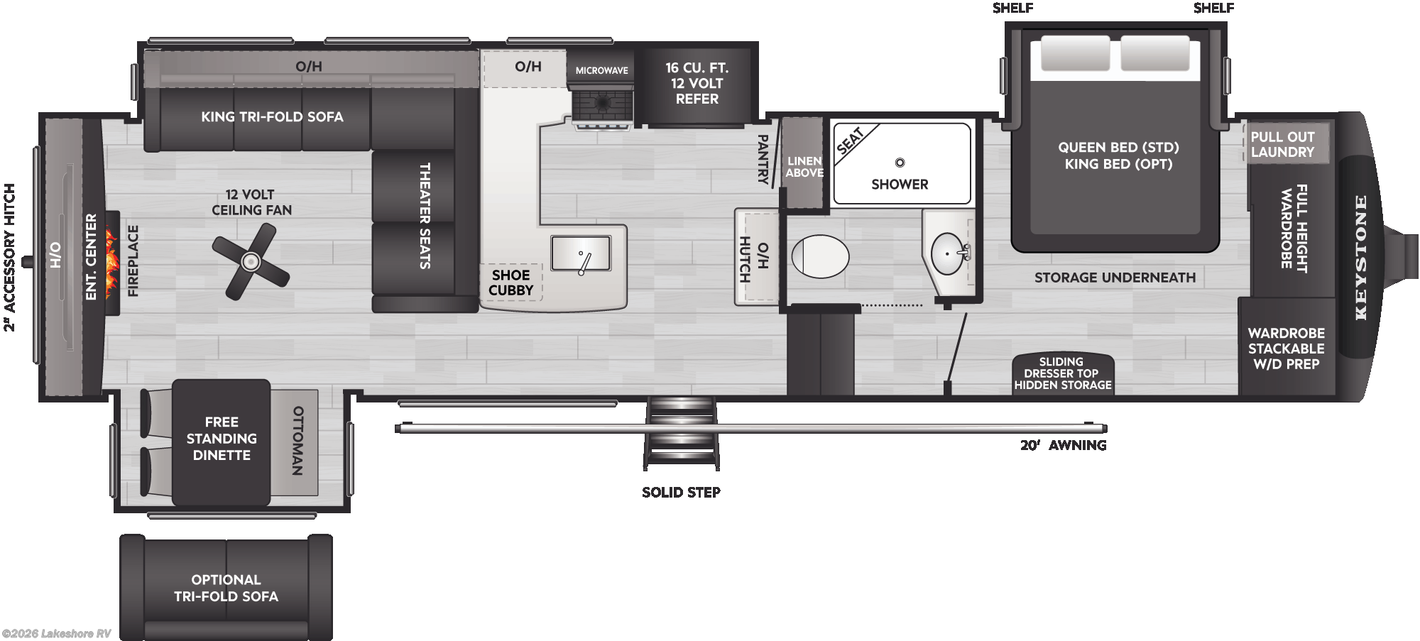 New 2026 Keystone Cougar 320RDS available in Muskegon, Michigan