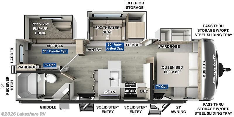 New 2025 Forest River Flagstaff Super Lite 26BHW available in Muskegon, Michigan