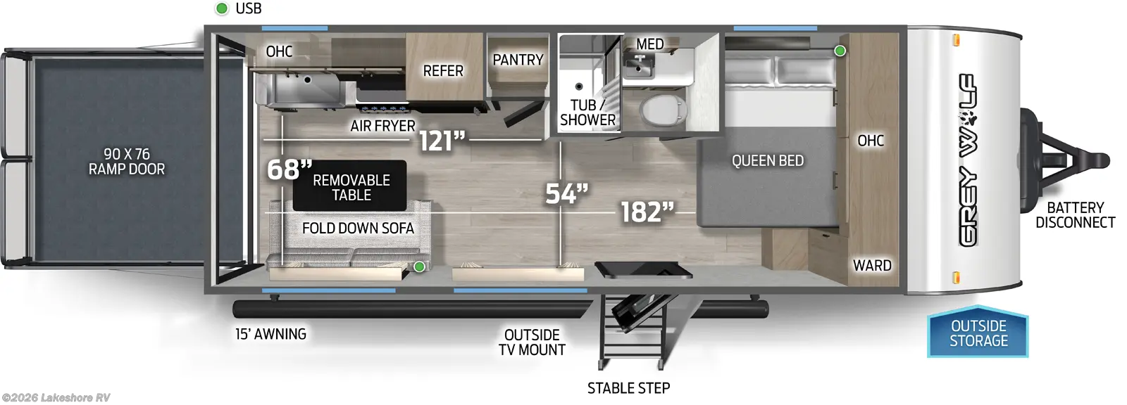 New 2027 Forest River Cherokee Grey Wolf 18RR available in Muskegon, Michigan