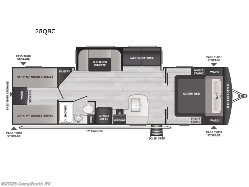 New 2026 Keystone Bullet Classic 28QBC available in Schoolcraft, Michigan