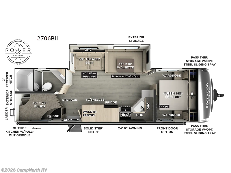New 2026 Forest River Rockwood Ultra Lite 2706BH available in Schoolcraft, Michigan