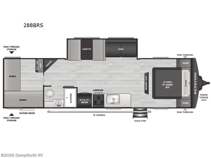 New 2027 Keystone Hideout 288BRS available in Schoolcraft, Michigan