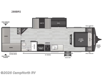 New 2027 Keystone Hideout 288BRS available in Schoolcraft, Michigan