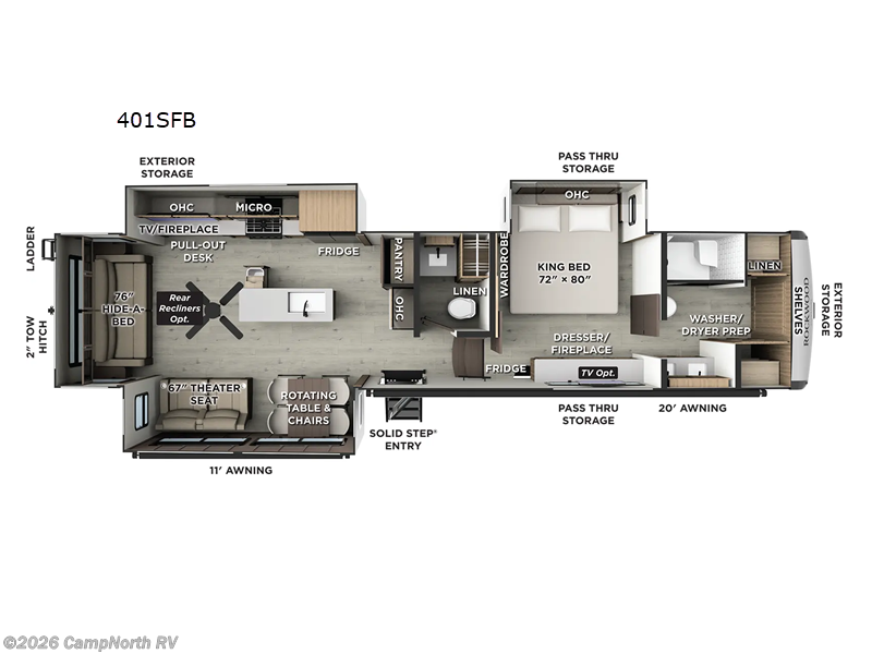 New 2027 Forest River Rockwood Signature 401SFB available in Schoolcraft, Michigan