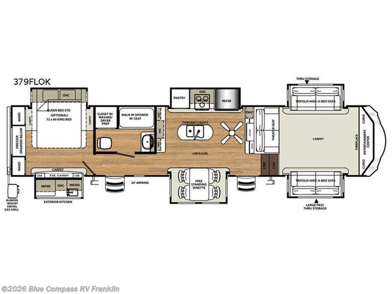Used 2017 Forest River Sandpiper 379FLOK available in Franklin, Kentucky