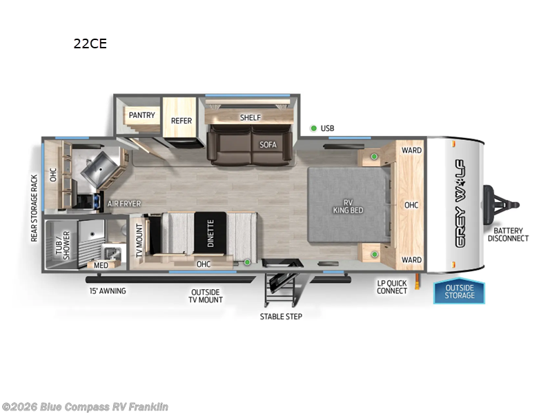Used 2025 Forest River Cherokee Grey Wolf 22CE available in Franklin, Kentucky