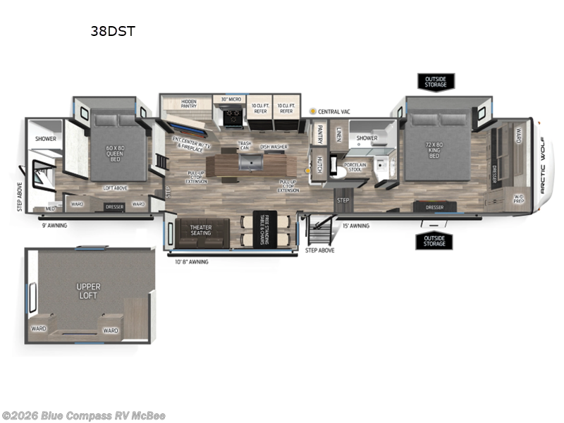 New 2026 Forest River Cherokee Arctic Wolf 38DST available in Mcbee, South Carolina