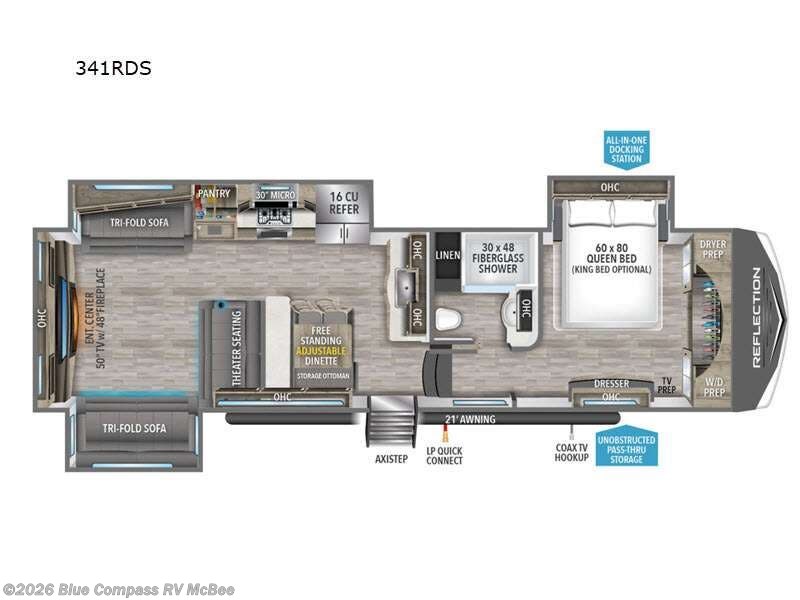 Used 2023 Grand Design Reflection 341RDS available in Mcbee, South Carolina