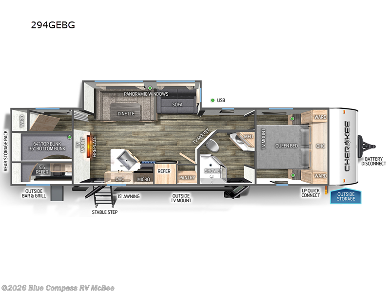 Used 2023 Forest River Cherokee 294GEBG available in Mcbee, South Carolina