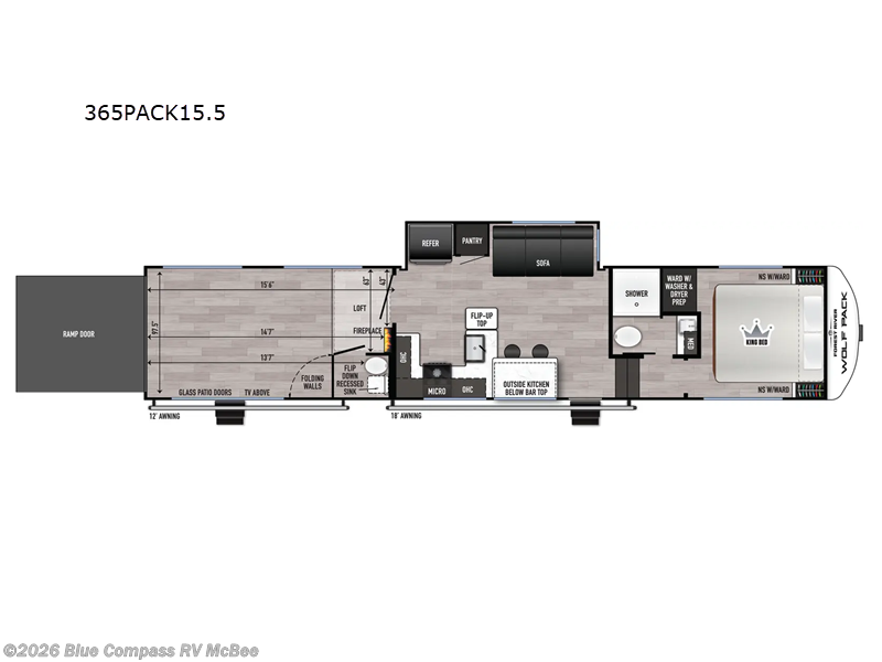 Used 2025 Forest River Cherokee Wolf Pack 365PACK15.5 available in Mcbee, South Carolina