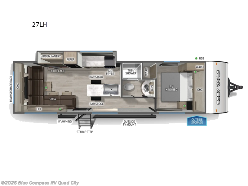 New 2027 Forest River Cherokee Grey Wolf 27LH available in Walcott, Iowa
