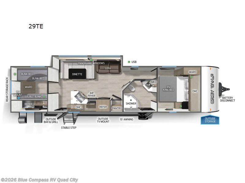 New 2027 Forest River Cherokee Grey Wolf 29TE available in Walcott, Iowa