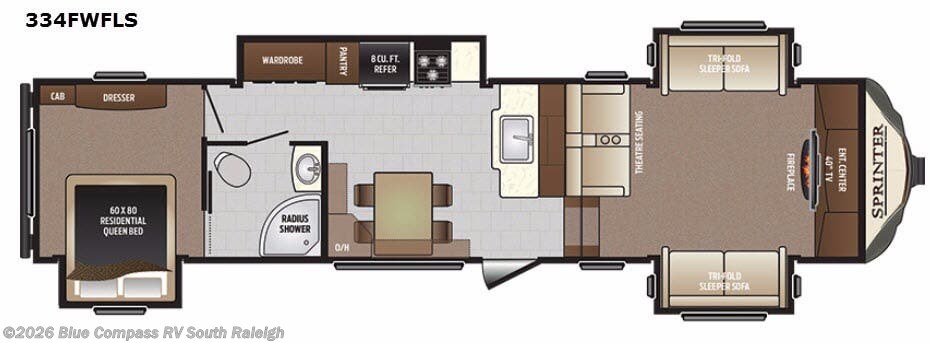 Used 2017 Keystone Sprinter 334FWFLS available in Benson, North Carolina