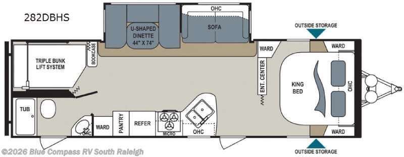 Used 2017  Dutchmen Aerolite Luxury Class 282DBHS by Dutchmen from Blue Compass RV South Raleigh in Benson, NC
