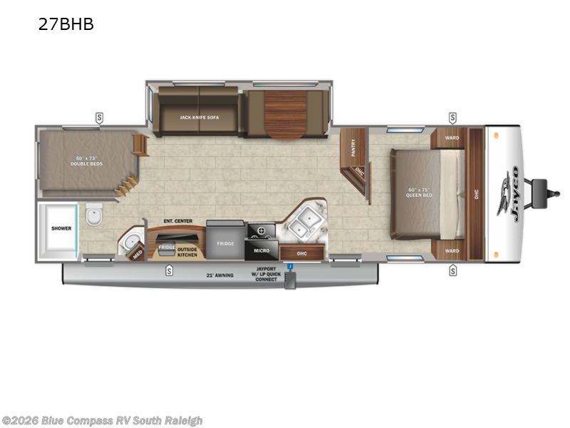 Used 2022  Jayco Jay Feather 27BHB by Jayco from Blue Compass RV South Raleigh in Benson, NC