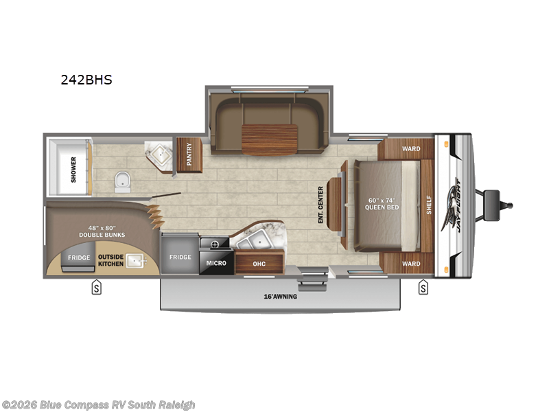Used 2022  Jayco Jay Flight SLX 8 242BHS by Jayco from Blue Compass RV South Raleigh in Benson, NC