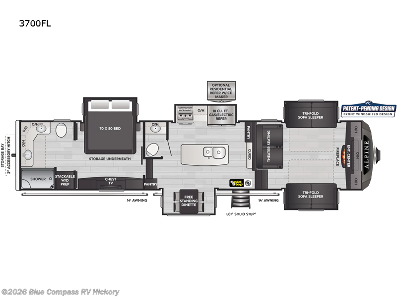 Used 2022 Keystone Alpine 3700FL available in Claremont, North Carolina