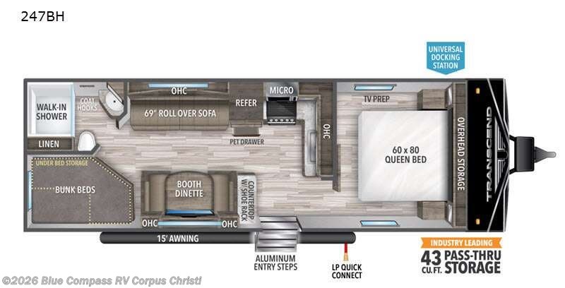 Used 2021 Grand Design Transcend Xplor 247BH available in Corpus Christi, Texas