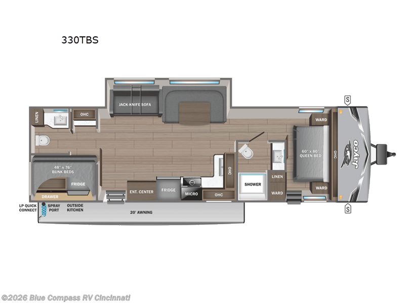 New 2026 Jayco Jay Flight SLX 330TBS available in Cincinnati, Ohio