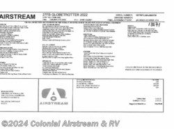 New 2022 Airstream Globetrotter 27FBT Twin available in Millstone Township, New Jersey
