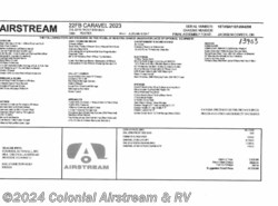 New 2023 Airstream Caravel 22FB available in Millstone Township, New Jersey
