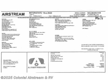 New 2024 Airstream Interstate Nineteen 19 E1 available in Millstone Township, New Jersey