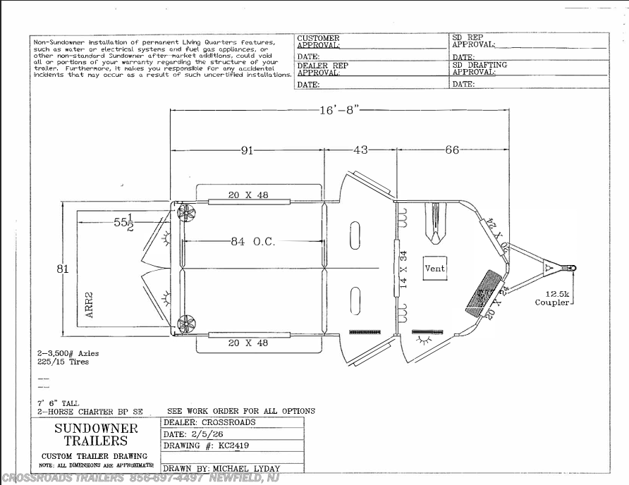 New 2027 Sundowner Charter 2H BP TRSE available in Newfield, New Jersey
