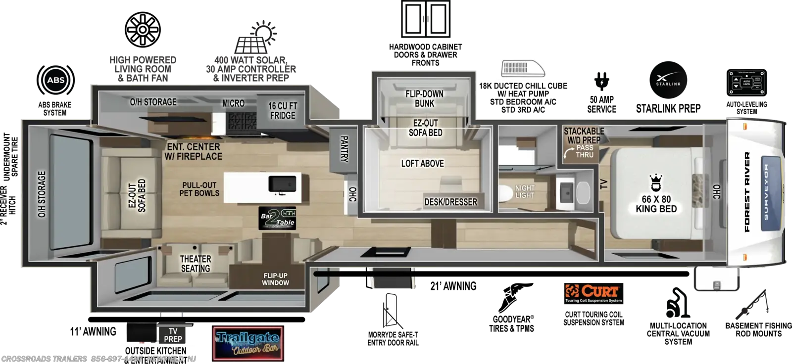 New 2026 Forest River Surveyor 36MB available in Newfield, New Jersey