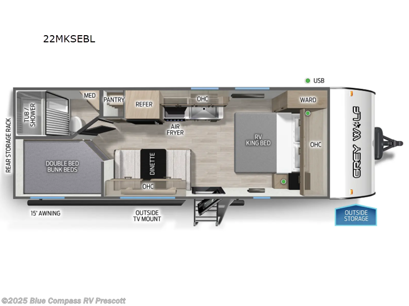 New 2026 Forest River Cherokee Grey Wolf Black Label 22MKSEBL available in Prescott, Arizona